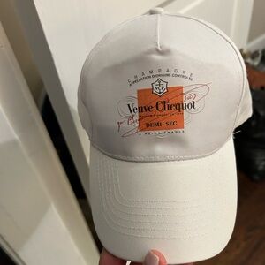 Vueve Clicquot white hat